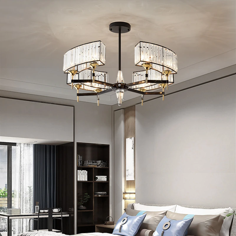 

Modern Restoring ancient ways Chandelier K9 crystal E27 led lamps simple crystal Chandeliers led lustre chandelier lighting