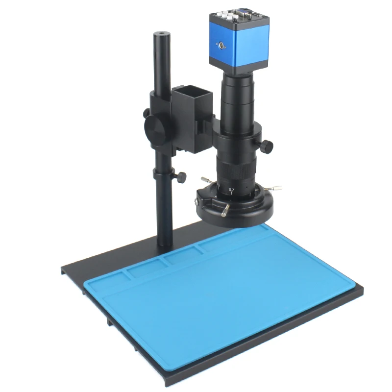 

Новинка 1080P HDMI VGA промышленный цифровой видеомикроскоп камера + 300X C объектив с креплением + USB светодиодный кольцевой светильник + подставка ...