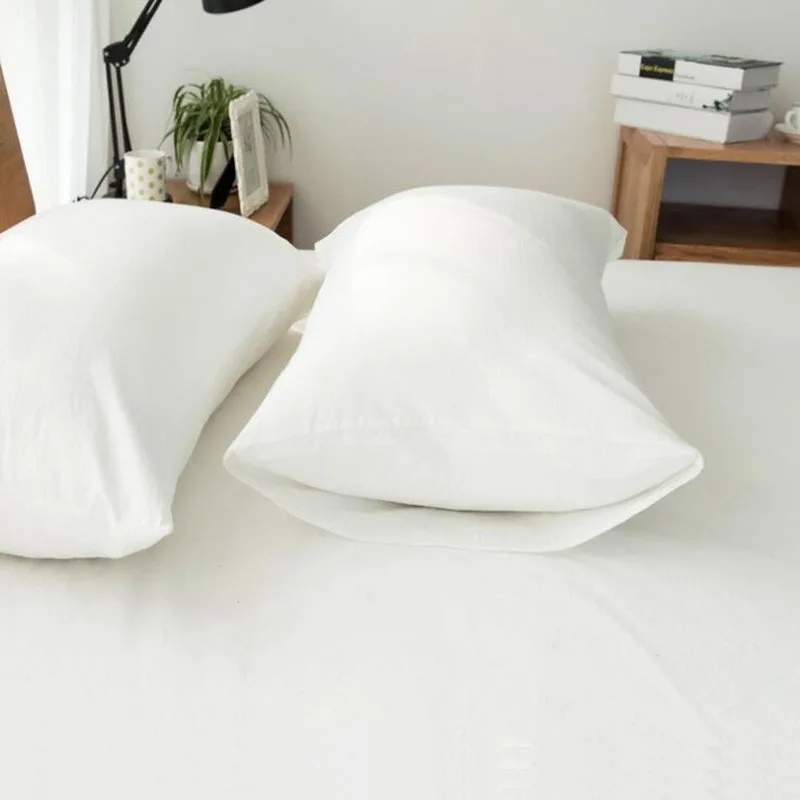 Комплект постельного белья из чистого хлопка однотонный комплект с