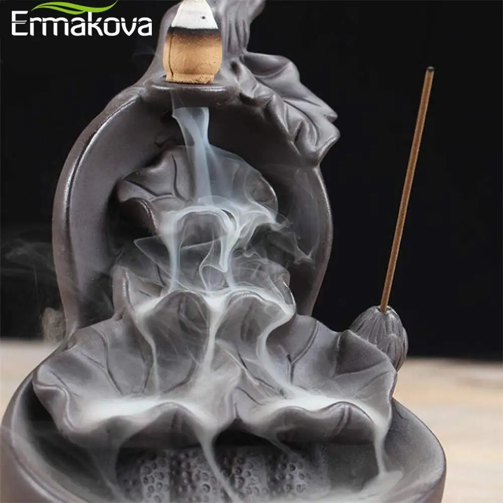 ERMAKOVA фиолетовый песок держатель для благовоний Тыква водопад глина благовония