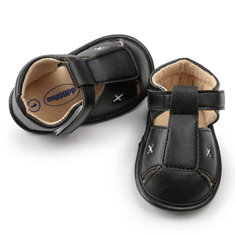 Босоножки для мальчиков мягкая кожа подошва натуральная летняя пляжная обувь 4