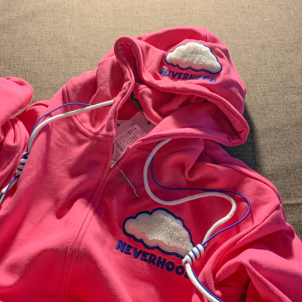 Женская толстовка на молнии уличная одежда в стиле хип-хоп Свитшот Корейском с