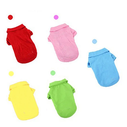 Футболка Поло для собак одежда маленьких и кошек костюм с коротким рукавом
