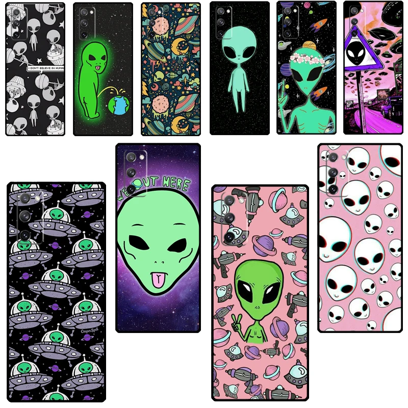 Привлекательный чехол Aesthetics Cute Cartoon alien space для Samsung Galaxy S10 S8 S9 Note 10 Plus 20 S10e S20 FE S21 Ultra.