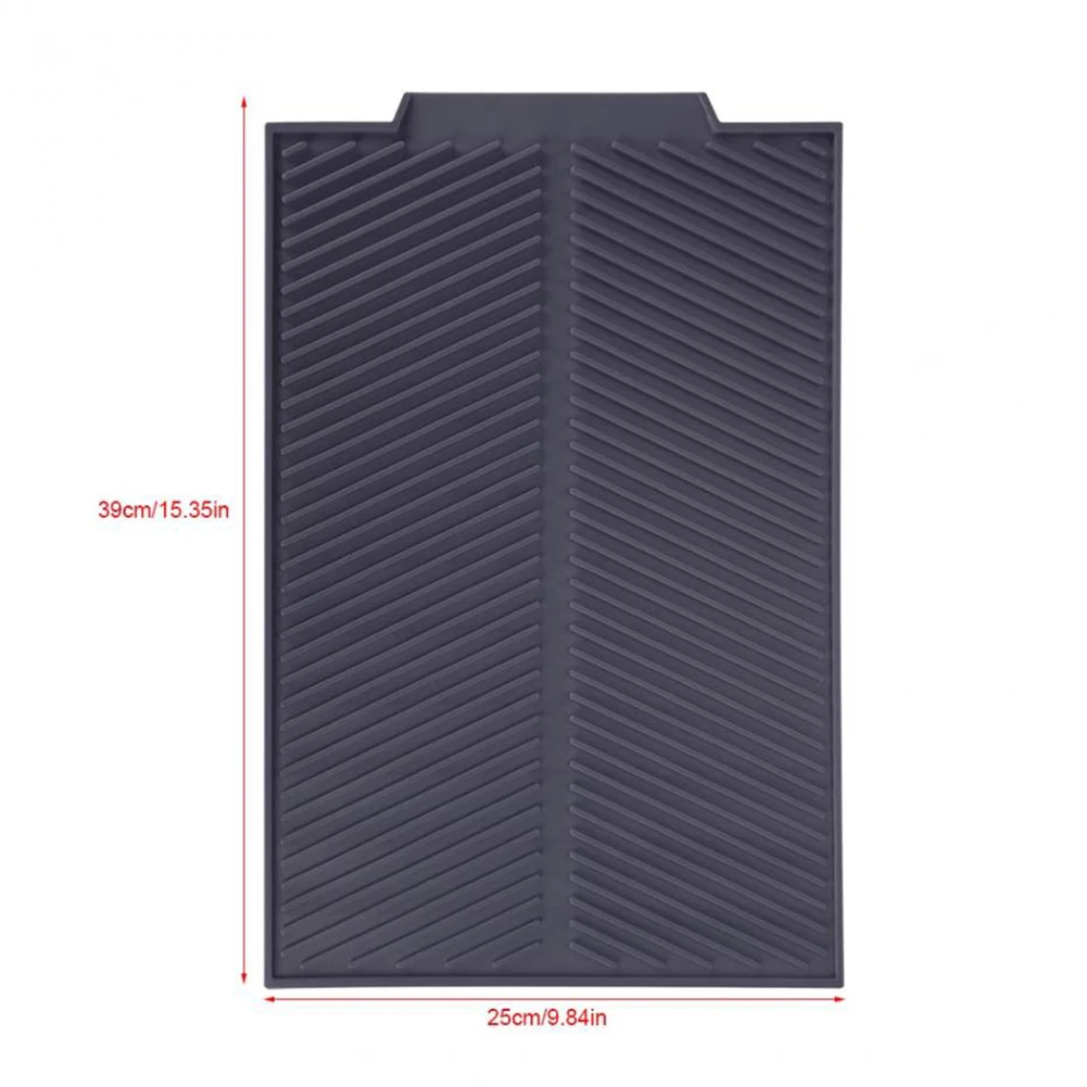 Sink Silicone Heat Resistant Tableware Table Non Slip Durable Tray Kitchen Dish Drainer Organizer Practical Rectangle Drying Mat
