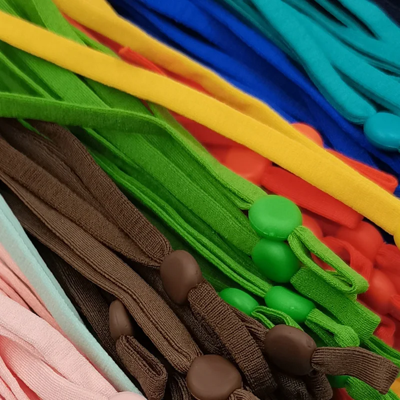 Шнур эластичный для маски с застежкой регулируемый шнур наушников 5 мм 50/100