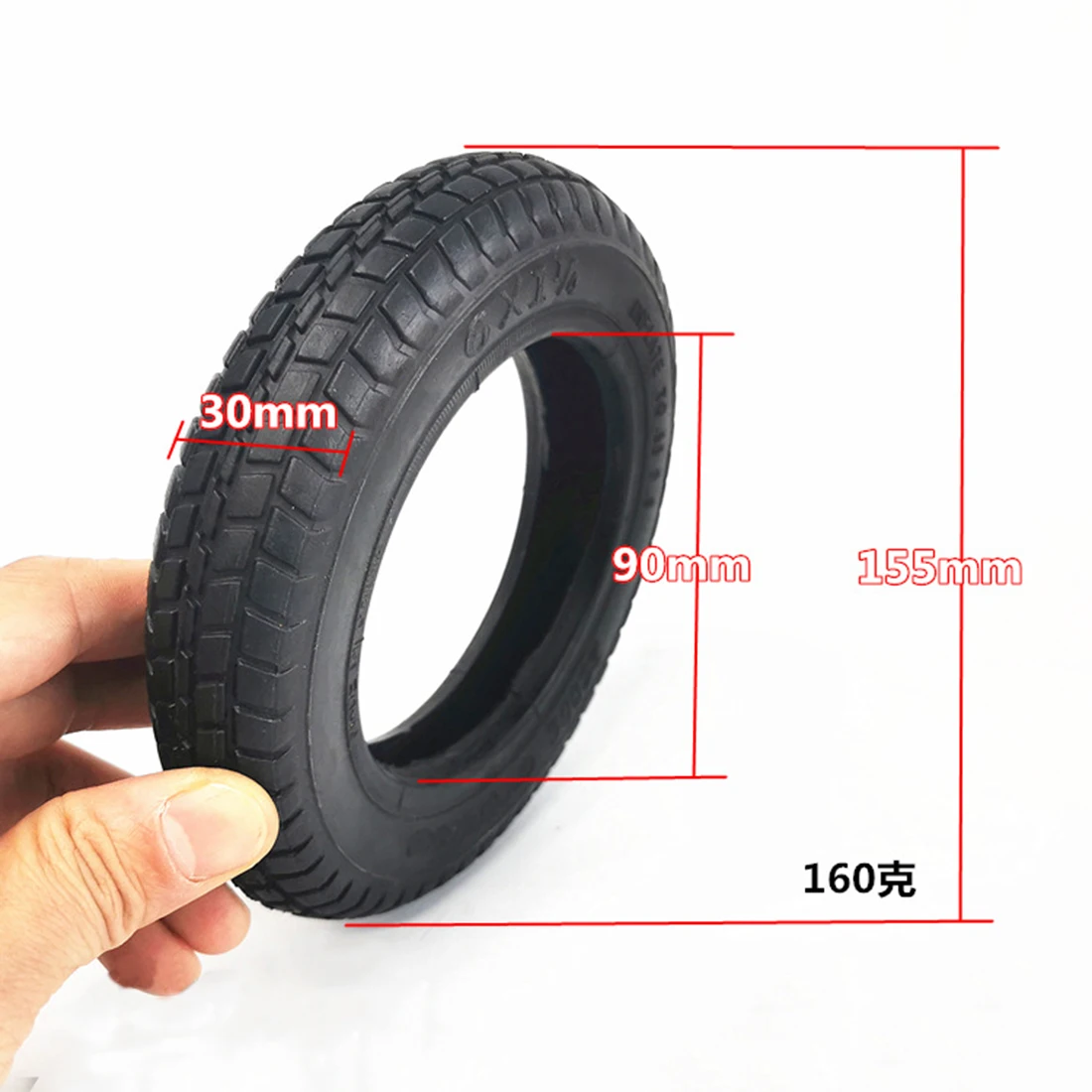 

Electric Scooter 6 Inch 6x1 1/4 Tire Thick Non-slip Wear-resistant Rubber Tyre Durable Scooter Tire Parts