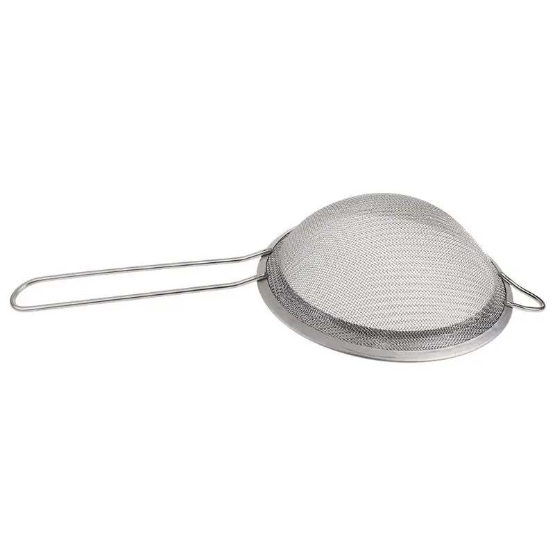 2021 New Stainless steel kitchen sieve fine mesh reinforced handle set of 4 sizes 8/12 /18/20cm |