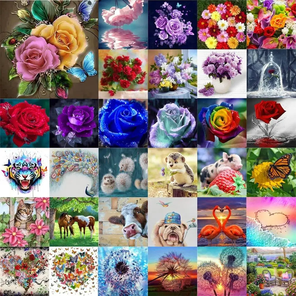 Алмазная 5D картина сделай сам с фиолетовыми цветами вышивка крестиком декор для