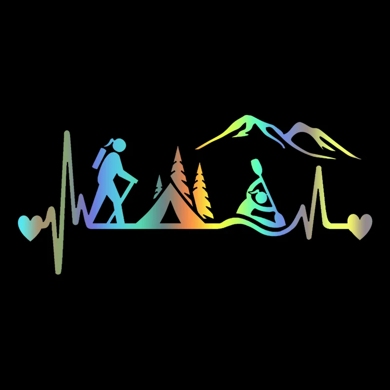 

наклейки на авто Туристическая Девушка Кемпинг Палатка Каяк водонепроницаемые наклейка для авто автонаклейка стикер этикеты винила наклейки стайлинга автомобилей украшения на бампере автомобиля заднее стекло