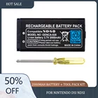 Акция 2000 мАч перезаряжаемый литий-ионный аккумулятор + набор инструментов для Nintendo DSi NDSi новый полимерный аккумулятор