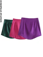 pailete summer sexy skirts women 2021 fashion soft touch mini skirt vintage high waist side zipper female skirts mujer