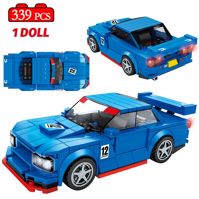 

Строительные блоки для детской модели механического гоночного автомобиля, техническая мощность, суперкар, самодельные гоночные автомобил...