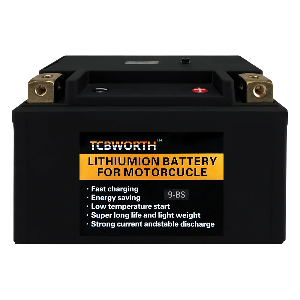 

TCBWORTH 9-BS 12V CCA 350A NEW LiFePO4 Motorcycle Starter 6Ah Scooter Lithium Battery With BMS YTX9-BS for ATVs Jet Ski's Energy