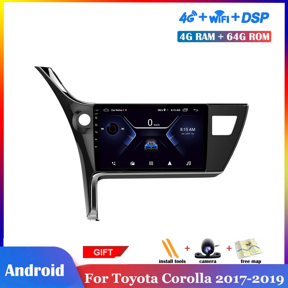 

Android Multimedia Player For Toyota Corolla 2017 2018 2019 Car Radio Stereo GPS Navigation DSP IPS Touch Screen