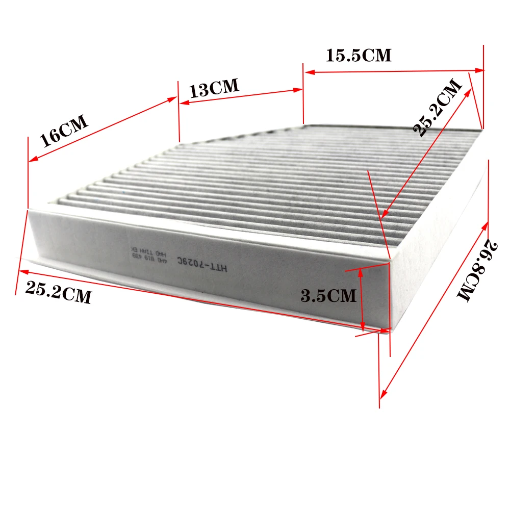 

Cabin Air Filter 4H0819439 FOR AUDI A6 [2010 2011 2012 2013 2014 2015 2016 2017 2018]/A7[2010-2018]/A8[2009 2010 2011 2012 2018]