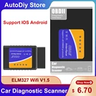 Автомобильный диагностический сканер Mini ELM327, Wi-Fi V1.5 OBD2, Поддержка IOS и Android, считывание кодов неисправностей, совместим со всеми автомобилями OBDII