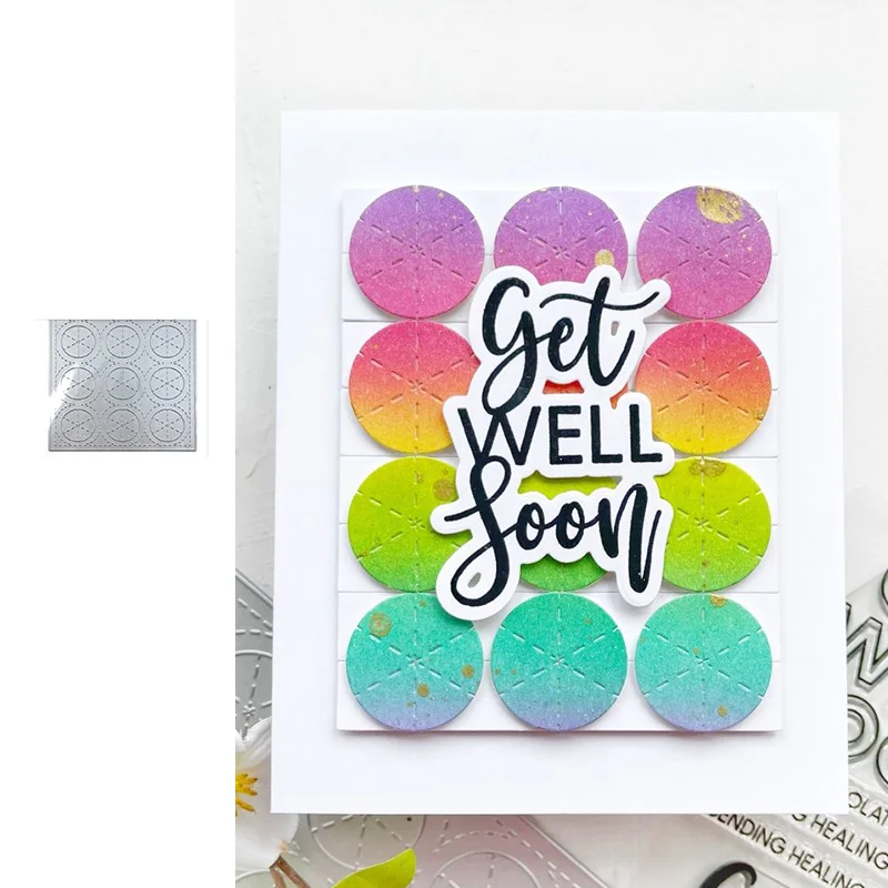 

Circular background template Metal Cutting Days Dice And Stamps Stencils For Scrapbooking Stamps Embossing Mold Diy Paper Cards