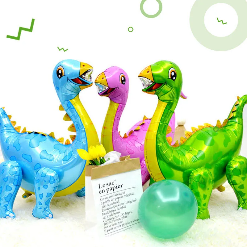 1pc Large 4D Walking Dinosaur Foil Balloons Boys Birthday Forest Theme Party Animal Balloon Decor Jurassic World Globos | Дом и сад