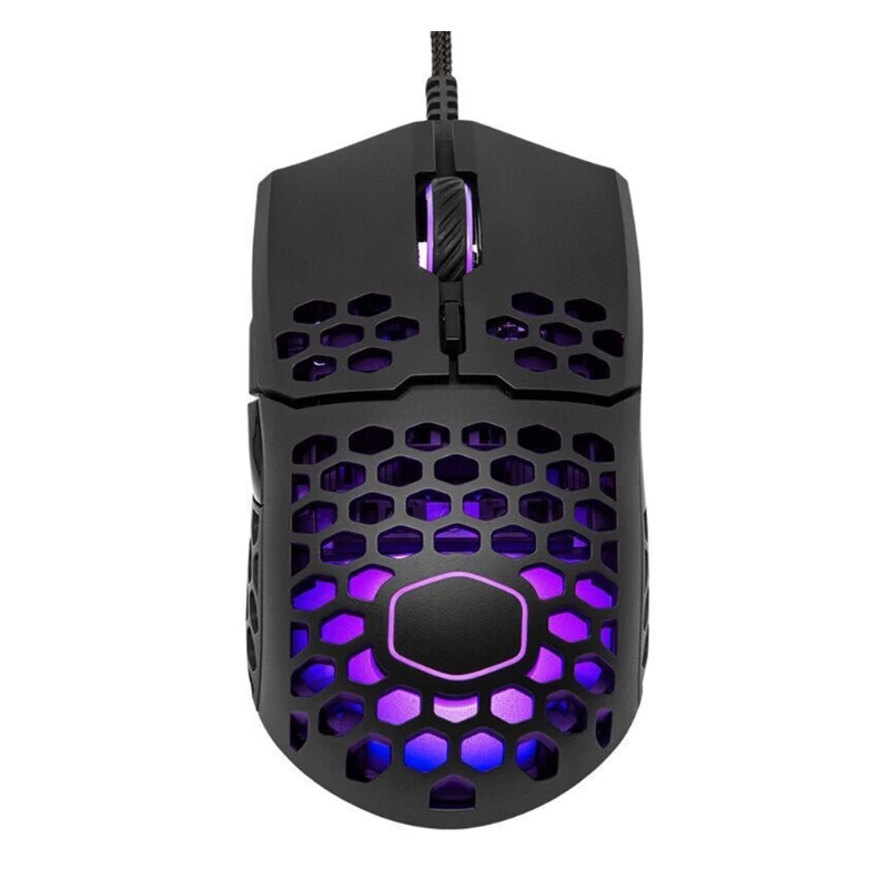 

MM711 Honeycomb Shell Gaming Mouse 16000 DPI Pixart PMW 3389 Optical Sensor Colorful RGB Backlit Light Wired Mice