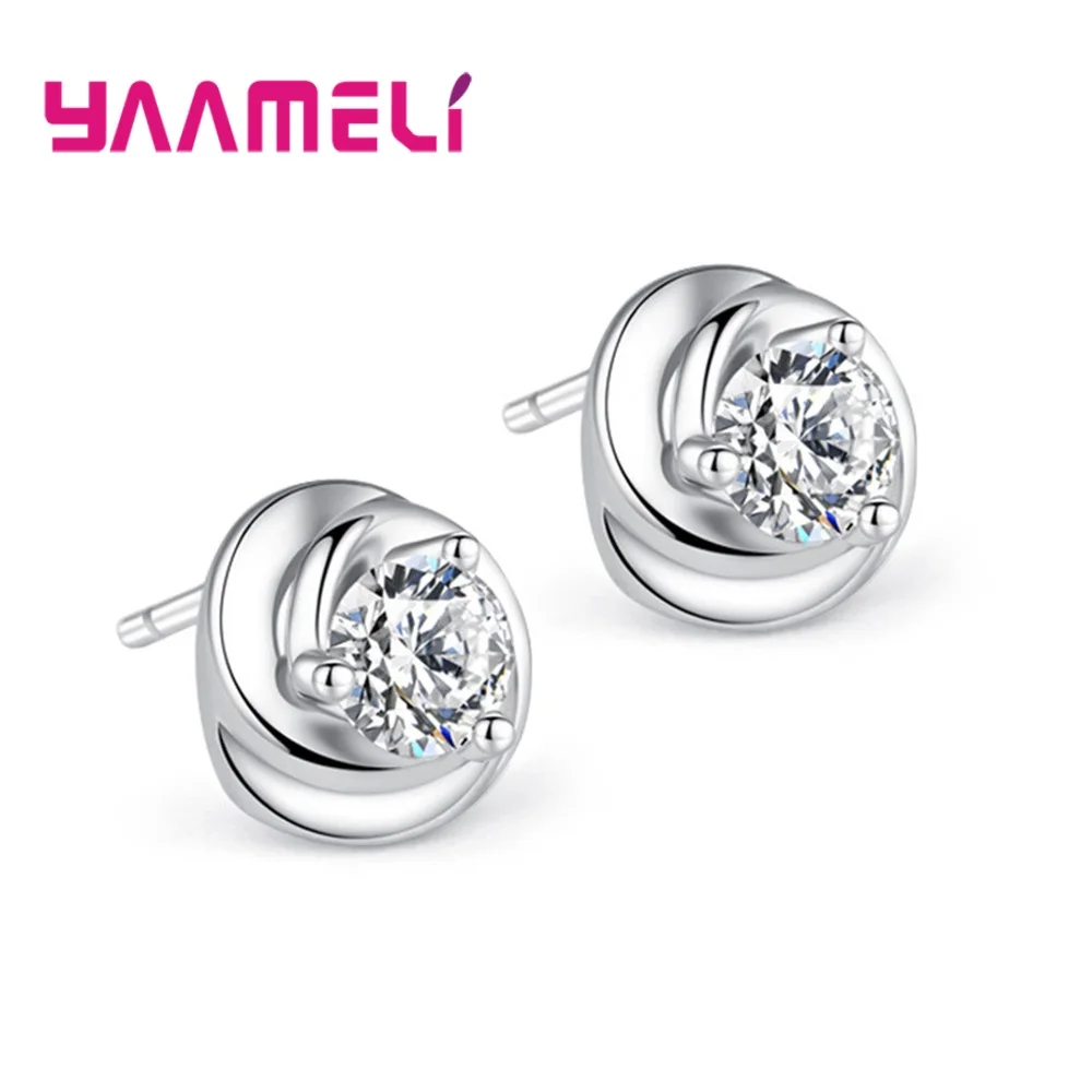 Милые маленькие серьги гвоздики серебро 925 пробы Сияющие ааааа + австрийские