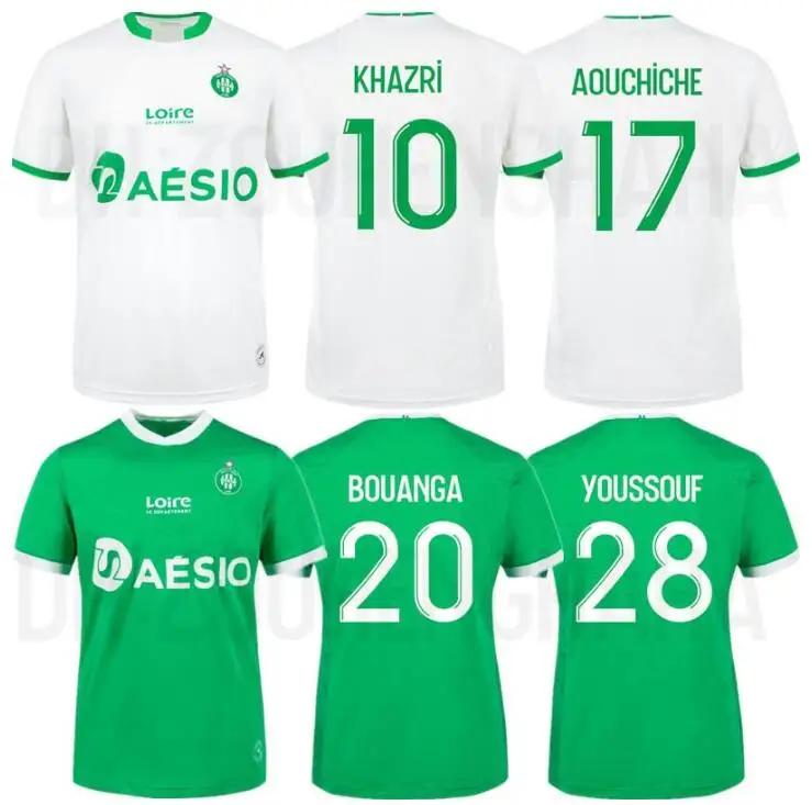 

2020 2021 AS Saints-tienne Jerseys maillot de foot Youssouf 2020 2021 Etienne KHAZRI BOUDEBOUZ AHOLOU Fofana MAN KIT FOOTBALL