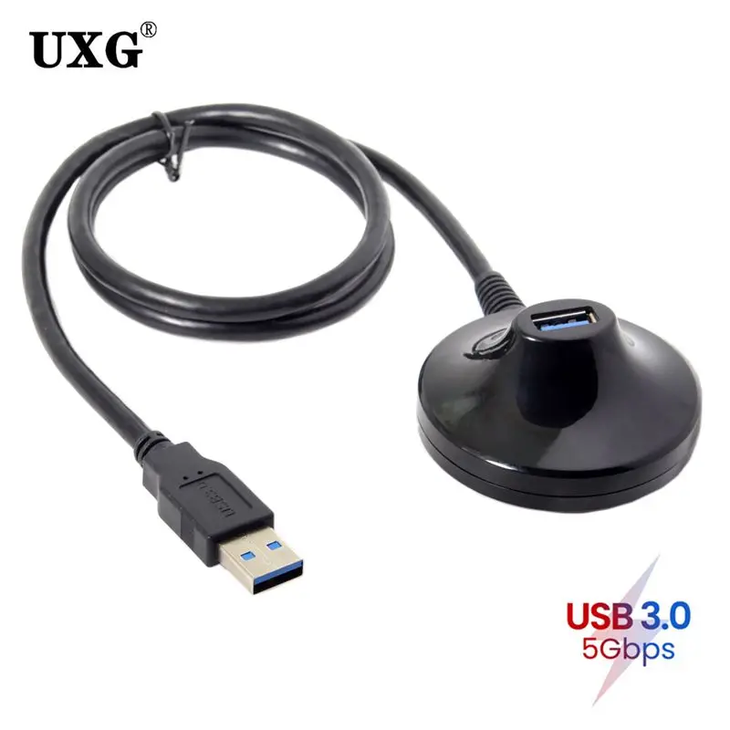 

0,8 м настольный USB 3.0 тип A штекер-гнездо удлинитель для передачи данных зарядный кабель с подставкой экранированный 80 см