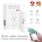 Датчик температуры и влажности Tuya ZigBee, комнатный гигрометр, термометр с поддержкой Alexa Google Home Smart Life