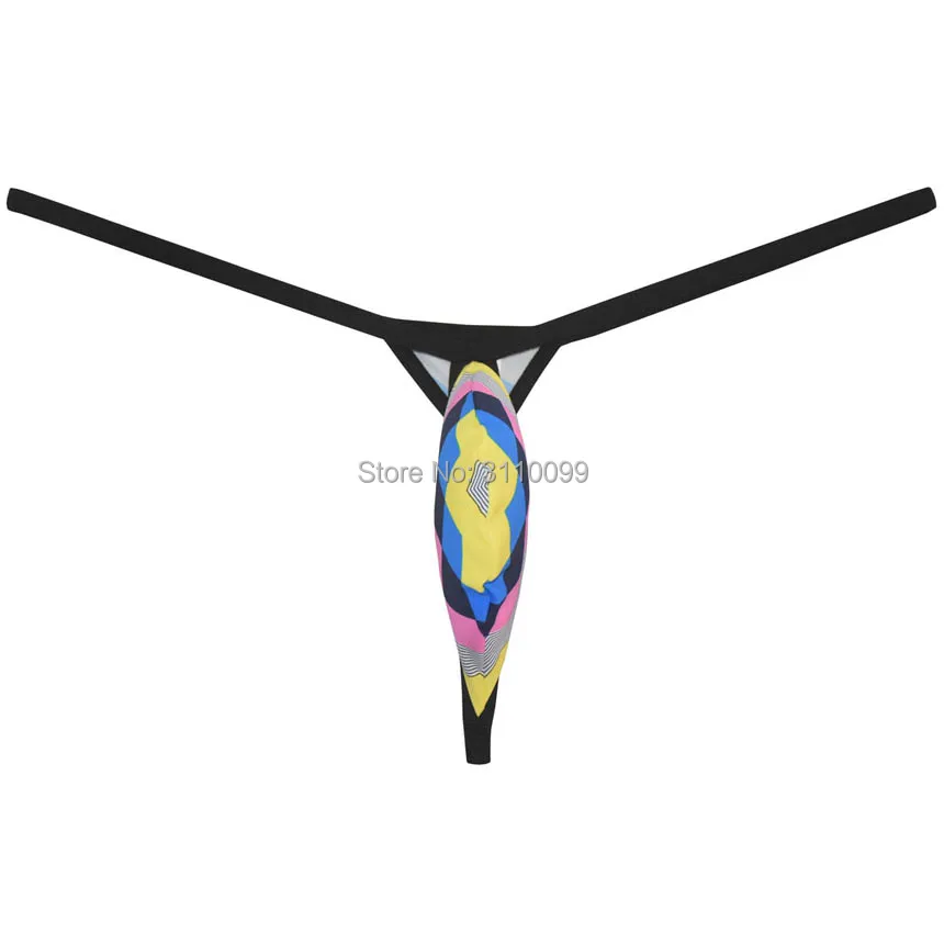Strong elastic Men's Tear Drop G-String No constraint Tangas Underwear Flower Print String Bikini T-Back |
