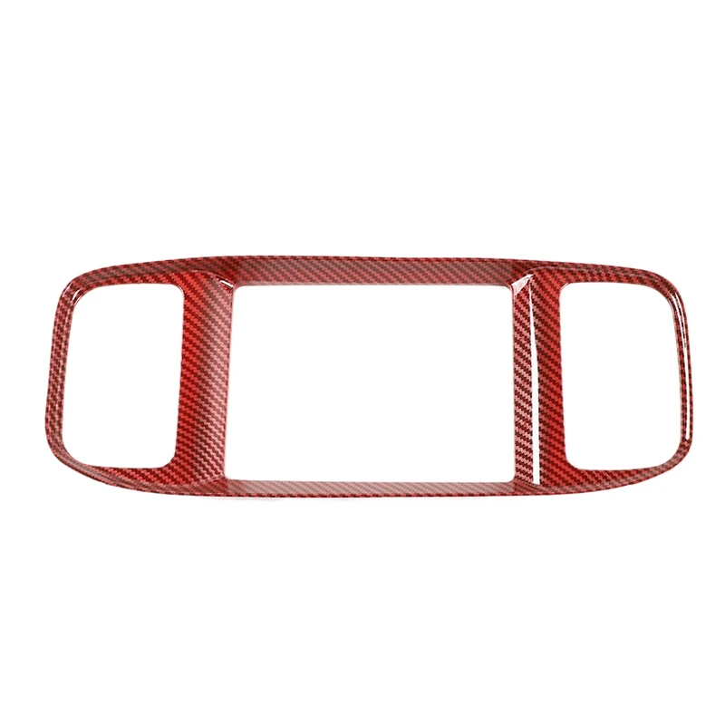 

Carbon Fiber Red Interior Navigation Frame Cover Trim for Dodge Charger 2015-2021