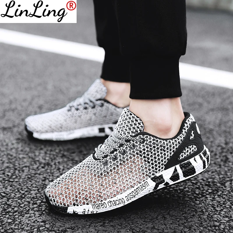

New Summer Men Sneakers Men Casual Shoes Light Breathable Mesh Shoes Platform Sneakers Men Sport Shoes Running Shoes Beach Shoes