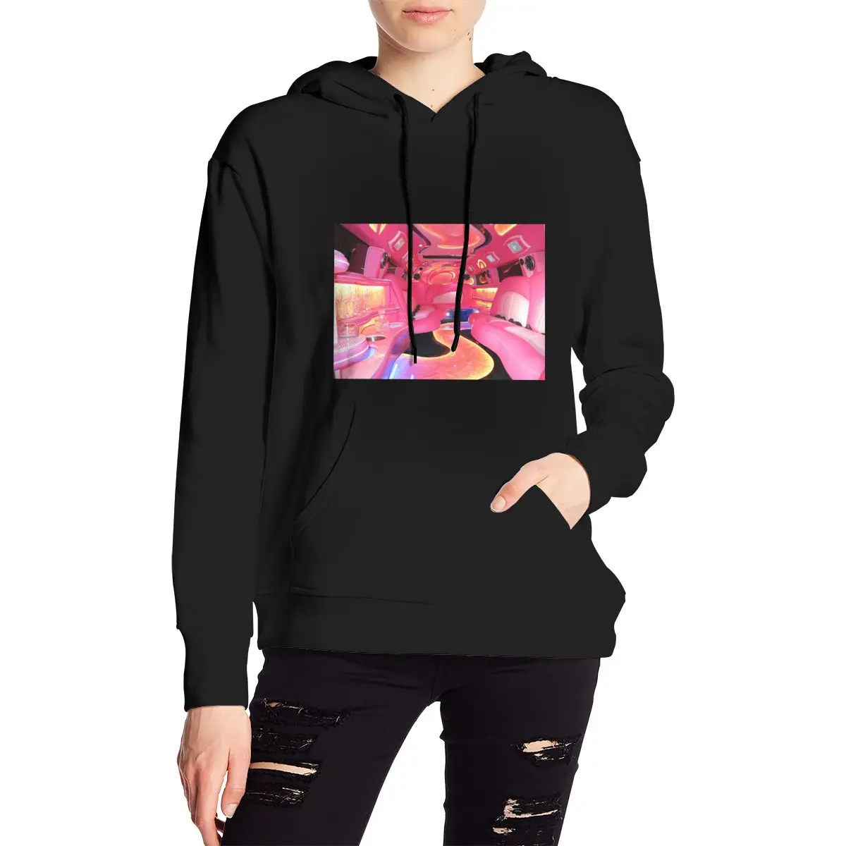 

Early 2000s Graphic Print sweater 90s Women Crop Top Cyber Y2K hoodie Tops Streetwear