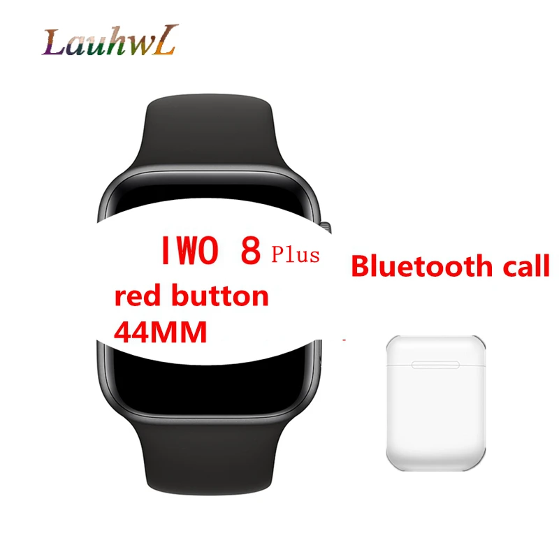 Смарт часы android Watch IWO 8 lite сердечный ритм умные Красная кнопка сплав чехол 1:1 с