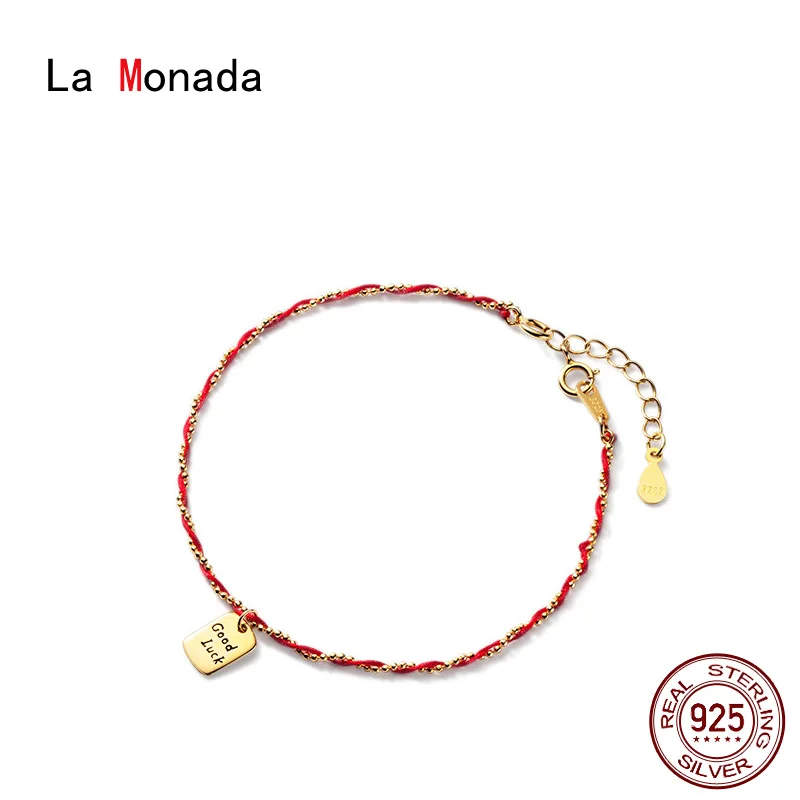 

Браслет La Monada женский из серебра 925 пробы, Красная Нить, ювелирные изделия