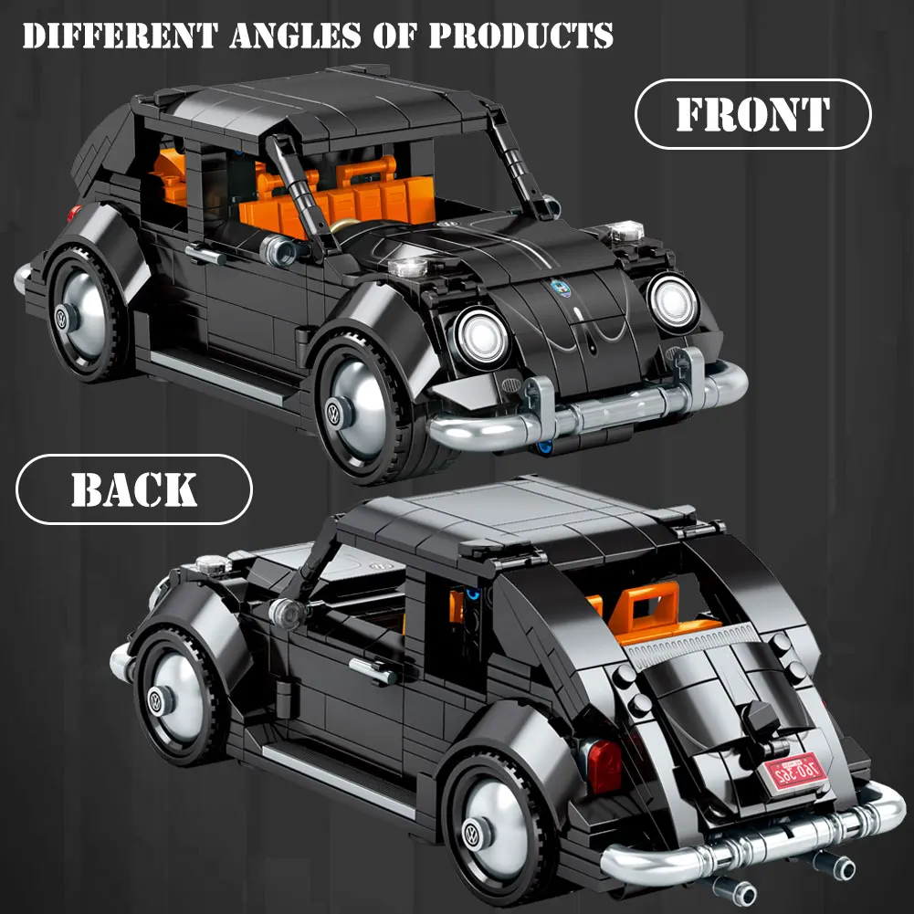 BZDA Antique Cars Buliding Blocks Retro Classic City Model Bricks Speed Champion Supercar Race Kds Toys | Игрушки и хобби
