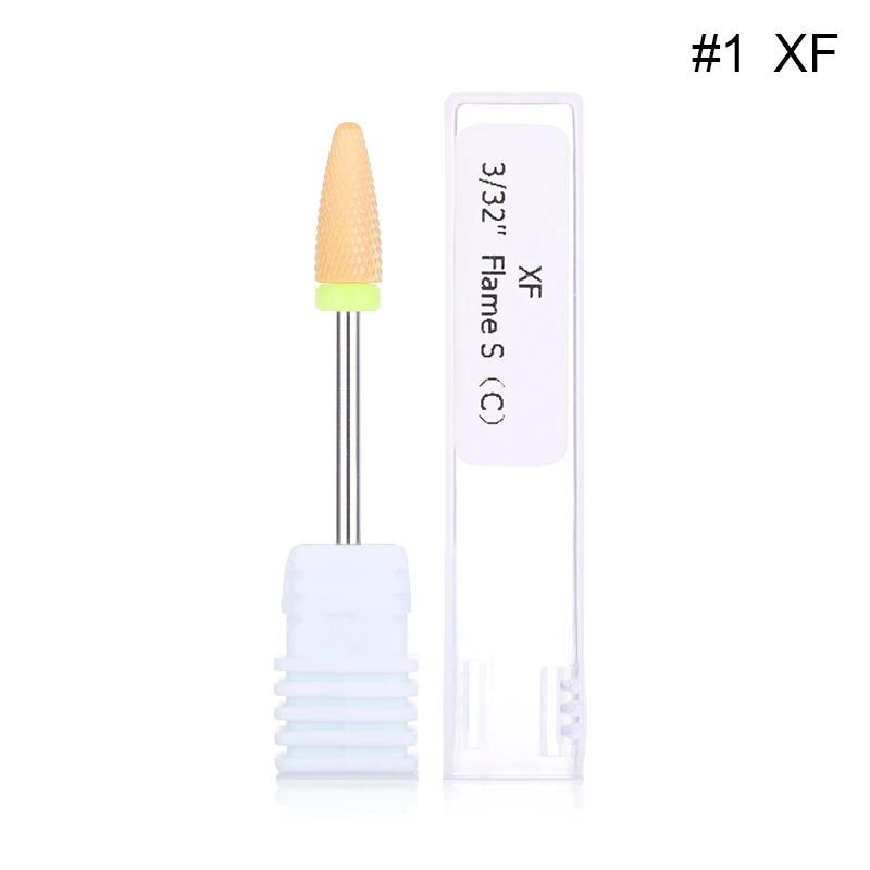Yellow XF Сверло для ногтей, шлифовальный инструмент для электрической дрели, аксессуары для маникюра, инструменты для дизайна ногтей, наборы - Цвет: Yellow XF