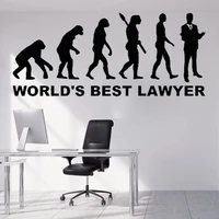 law office decals court firm stickers evolution lawyer creative murals removable decoration poster o31