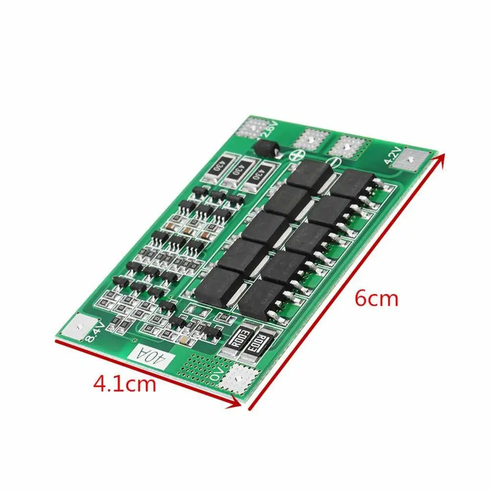 Защитная плата BMS 3S 40A для аккумулятора со сбалансированной версией дрели 11 1 В 12 6