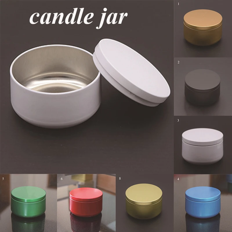

Empty Storage Jars Candle Making Tinplate Pot Tea Box New High Quality Candy Box Storage Box Wood Grain Lids Tin Can