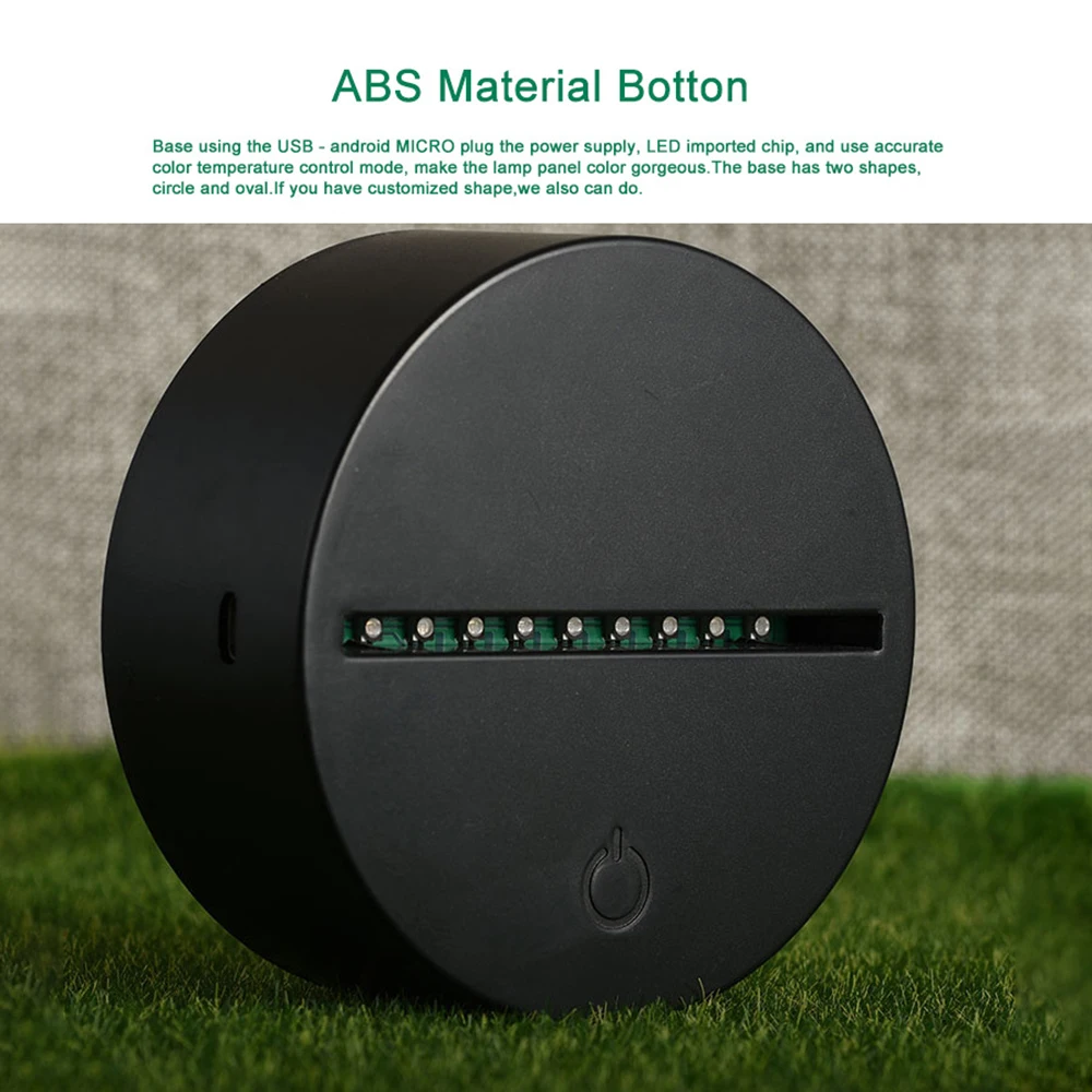 3D светодиодный светильник 6 цветов сенсорный Управление ночной Светильник