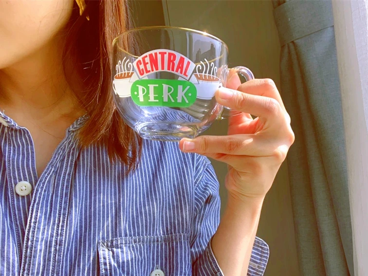 

Friends tv show tv series central perk glass coffee mug cup