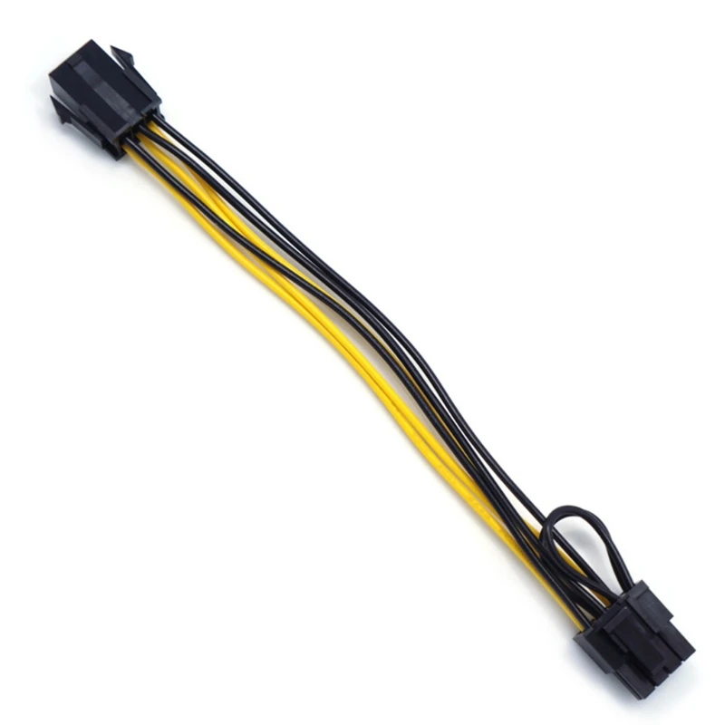 

6 Pin Male to 8 Pin (6+2) Male Express Power Extension Cable GPU Power Cable A6HE