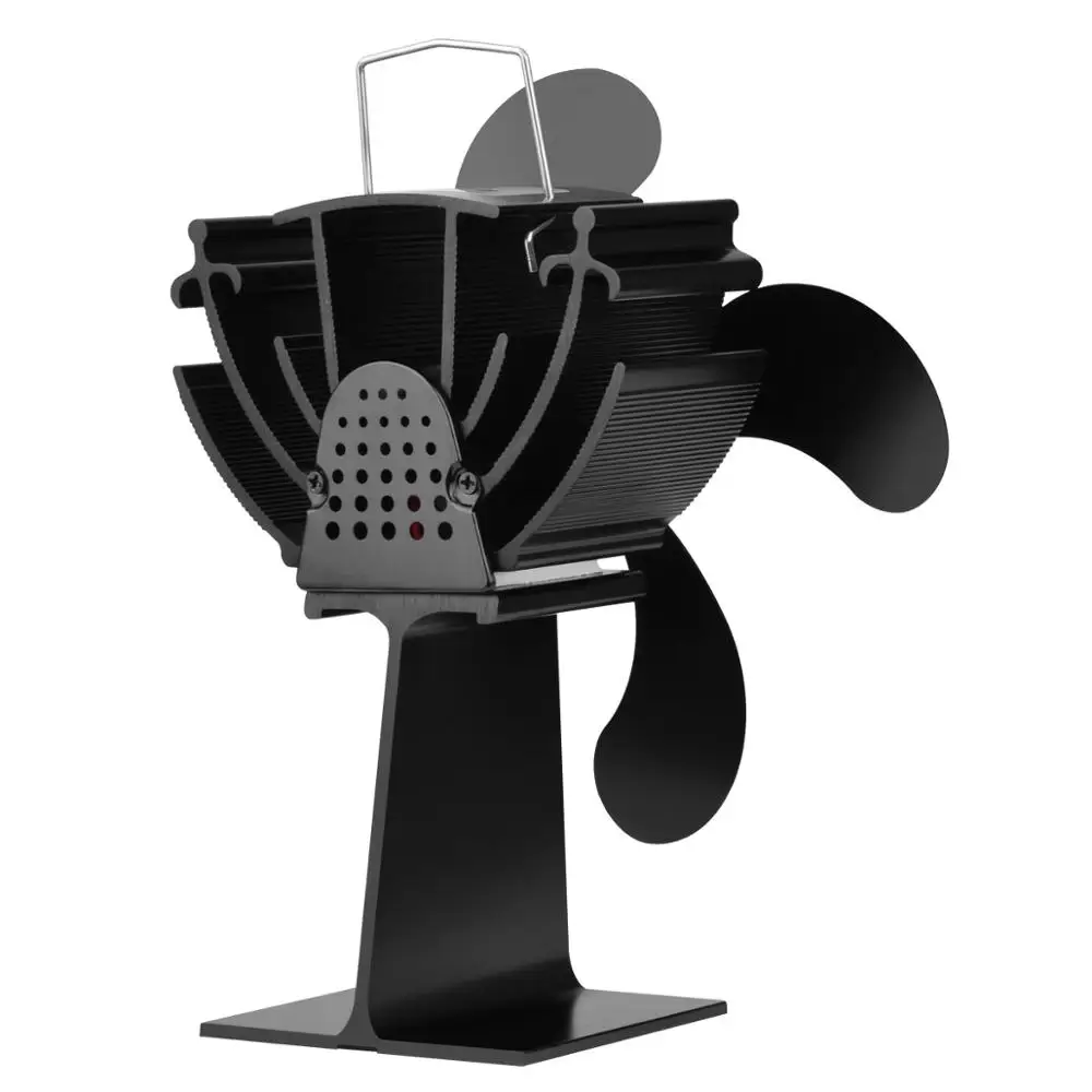 JOYLOVE дома Алюминий сплава 4 лезвия Вентилятор для печи работающий от тепловой