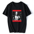 Модная мужская летняя футболка Tupac 2pac Thug Life Rap в стиле хип-хоп, футболка с художественным Тупаком шакуром, футболка с круглым вырезом для рок-музыки