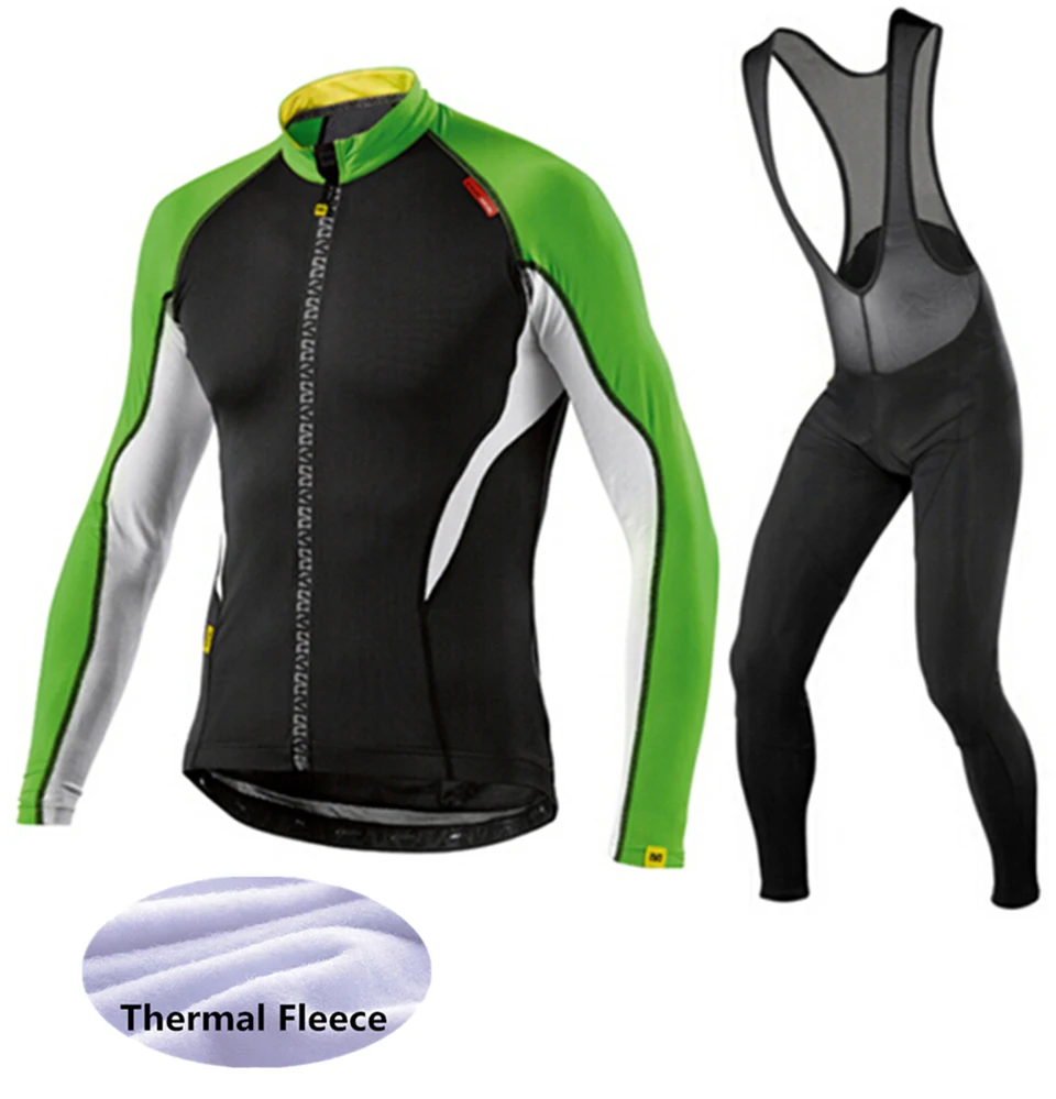 Cycling suit Mavic майки для велоспорта, зимний теплый флисовый костюм с длинными рукавами для гонок, MTB, одежда для велоспорта, Ropa Ciclismo - Цвет: Cycling suit