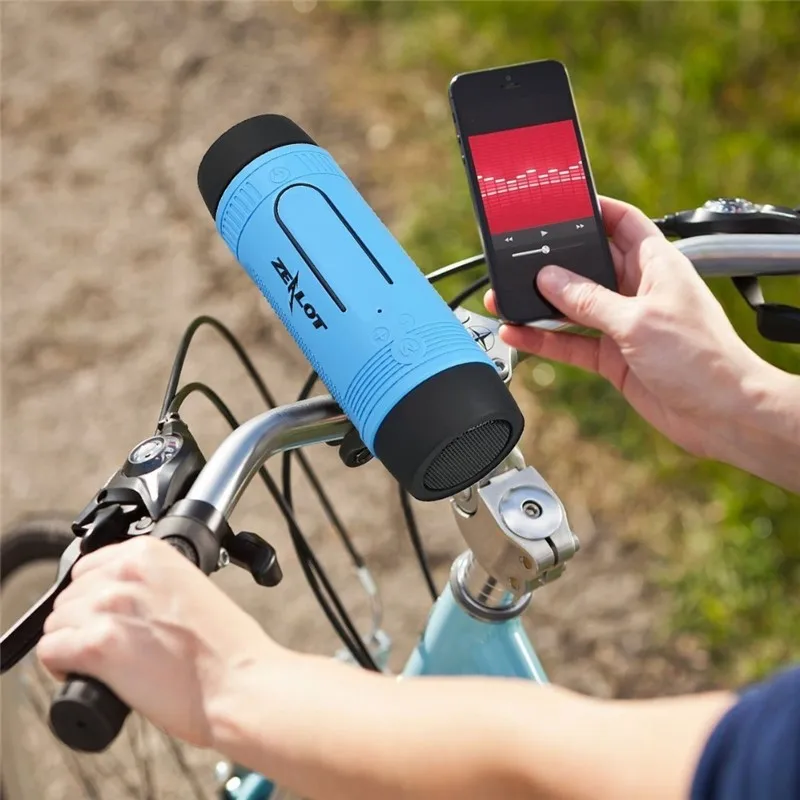 

Zealot S1 Outdoor Wireless Bluetooth Speaker Bicycle Speaker 4000mAh LED Column with FM Radio 3 Level Flashlight Support TF Card