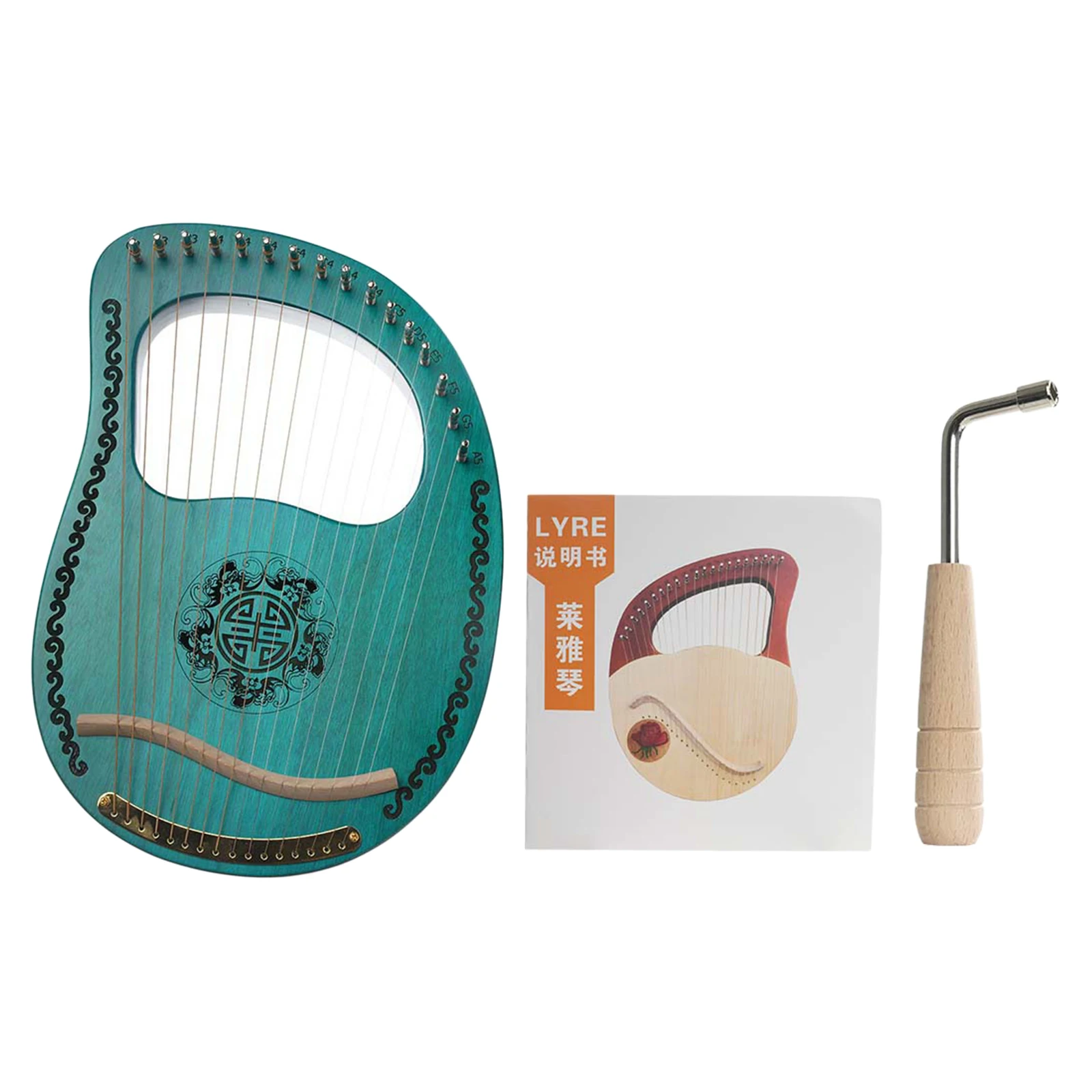 Lyre Harp красное дерево с регулируемым ключом подарок на Новый год для любителей
