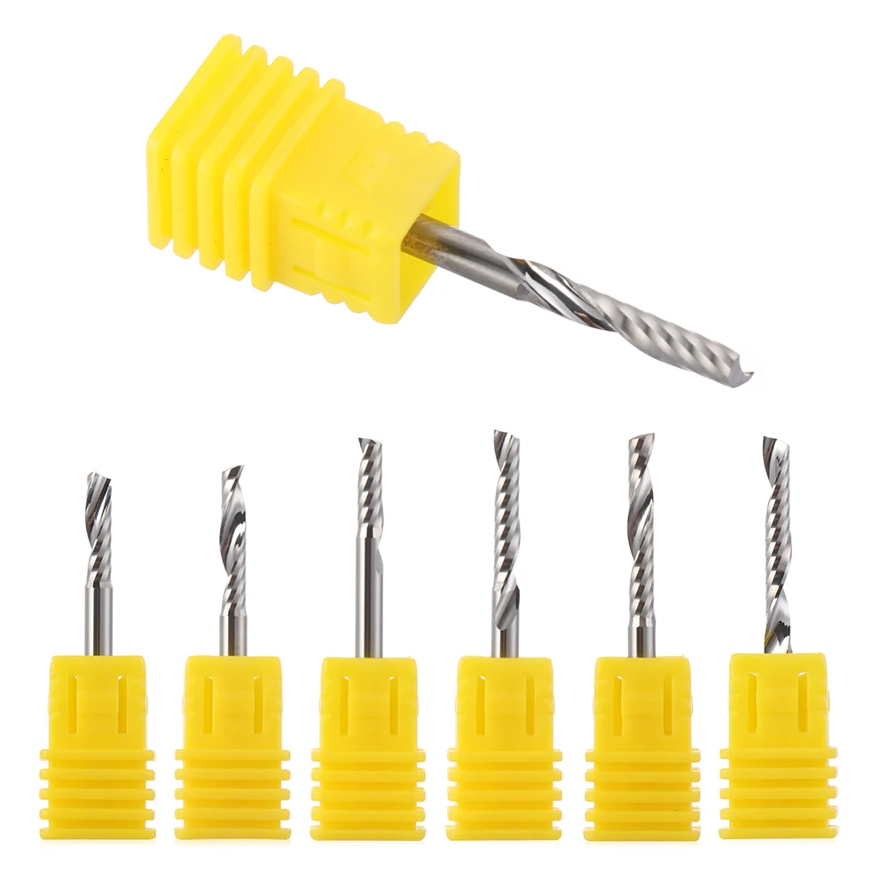 1 шт. 3 175 мм одинарная флейта Резьбовая спиральная фреза А высокое качество Фрезы