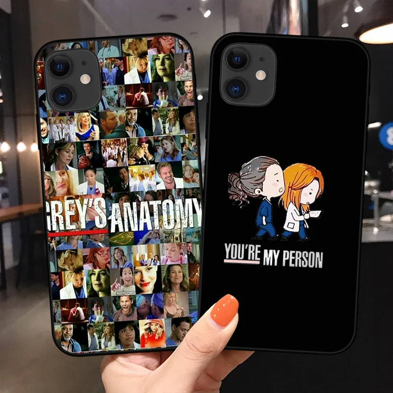 

Greys Anatomy You are my person Soft Phone Case For iPhone 12Mini 11 12 Pro MAX 6S 7 8 Plus X XS Max XR black Silicone Cover
