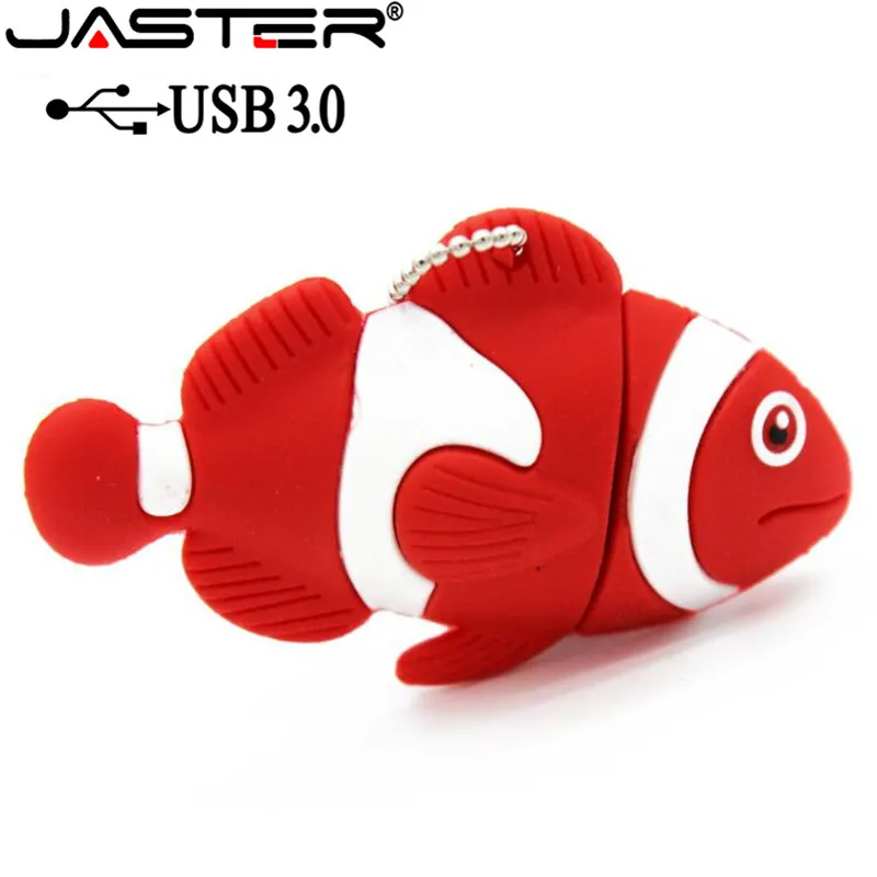USB флеш-накопитель JASTER Usb 3 0 4 ГБ 8 16 32 64 с милыми мультяшными животными рыбками